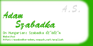 adam szabadka business card